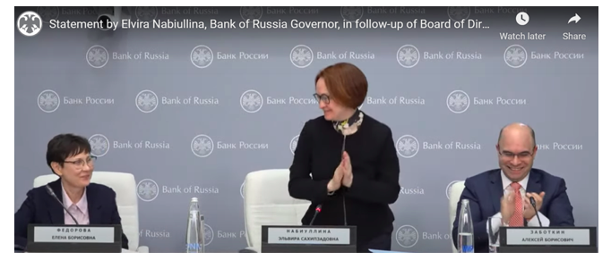 Elvira Nabiullina, president Russische centrale bank