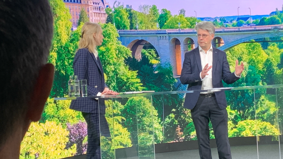 CSSF directeur Marco Zwick spreekt op de ALFI conferentie in Luxemburg.