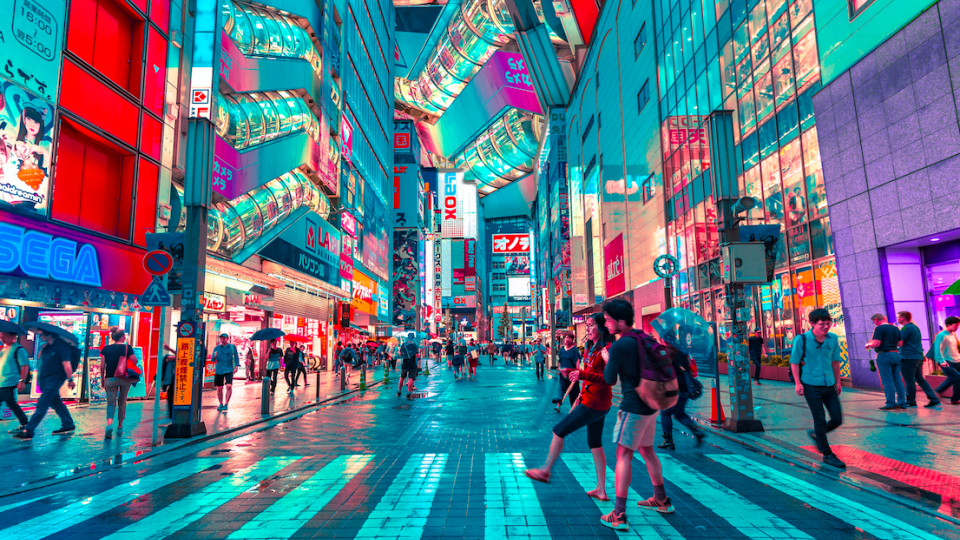 Straatbeeld, Japan 