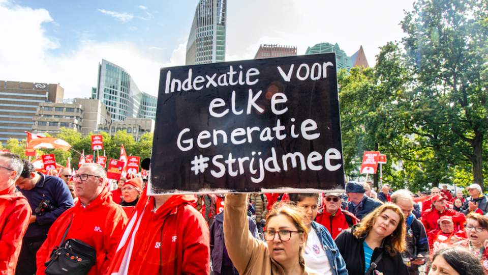 Protest om pensioen