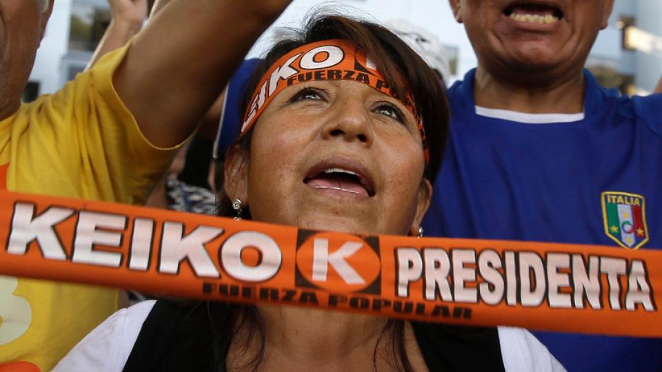 Supporter van Keiko Fujimori