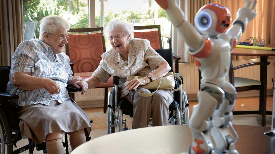 Zorgrobot in actie
