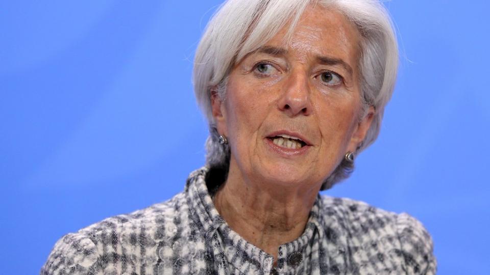 Directeur Christine Lagarde van het IMF