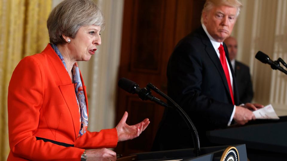 Premier Theresa May en president Donald Trump
