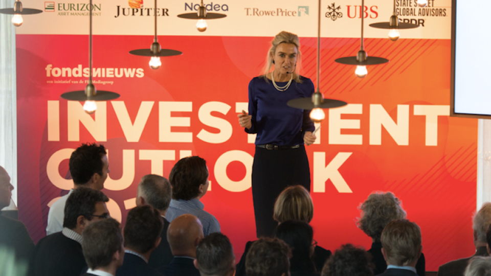 Barbara Baarsma tijdens Investment Outlook