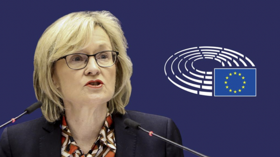 Mairead McGuinness, Europees commissaris voor financiële diensten. Foto: Europees Parlement.
