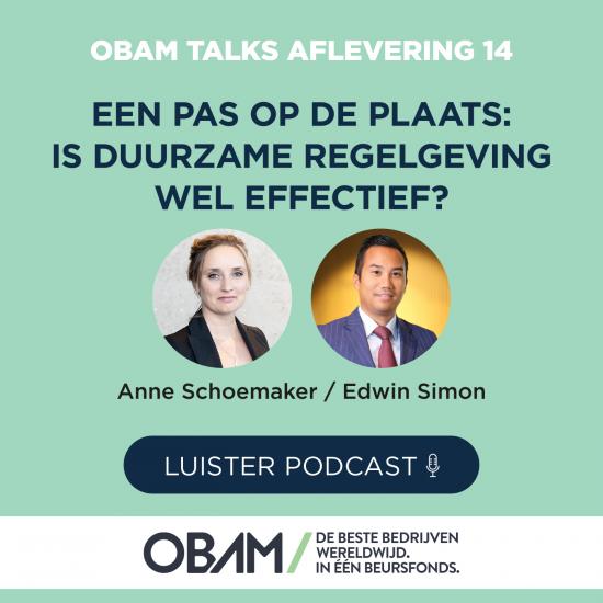 Obam Talks - Een pas op de plaats: Is duurzame regelgeving wel effectief?