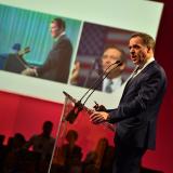 Niall Ferguson addressing the 2022 Amundi World InvestmentForum in Paris 