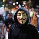 Lid van hackers-collectief Anonymous
