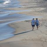 Wandeling op het strand