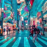 Straatbeeld Tokio, Japan 