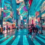 Straatbeeld Tokio, Japan 