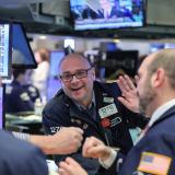 Uitgelaten stemming op Wall Street 