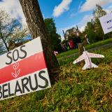 Protest bij ambassade Wit-Rusland 
